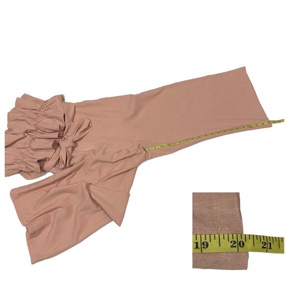 Saints + Secrets Strapless Cropped Linen Jumpsuit - Pink - Small - Picture 4 of 16